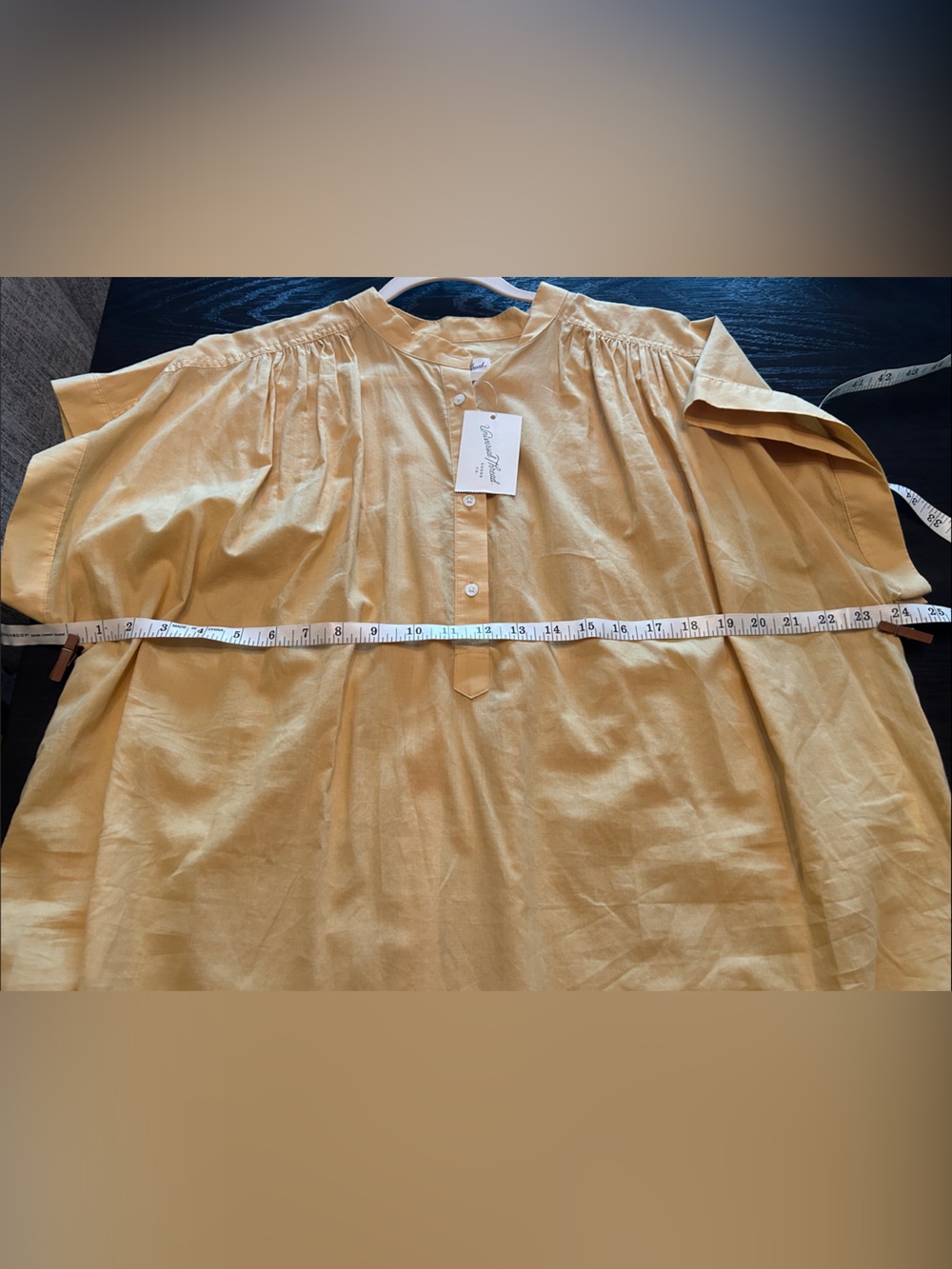 Universal Thread Mustard Yellow Short-Sleeve Button Tunic XXL - Picture 8 of 9